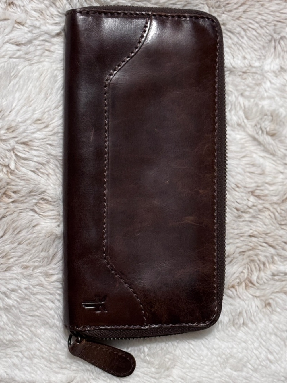 Frye Dark Brown Leather Melissa Continental Wallet